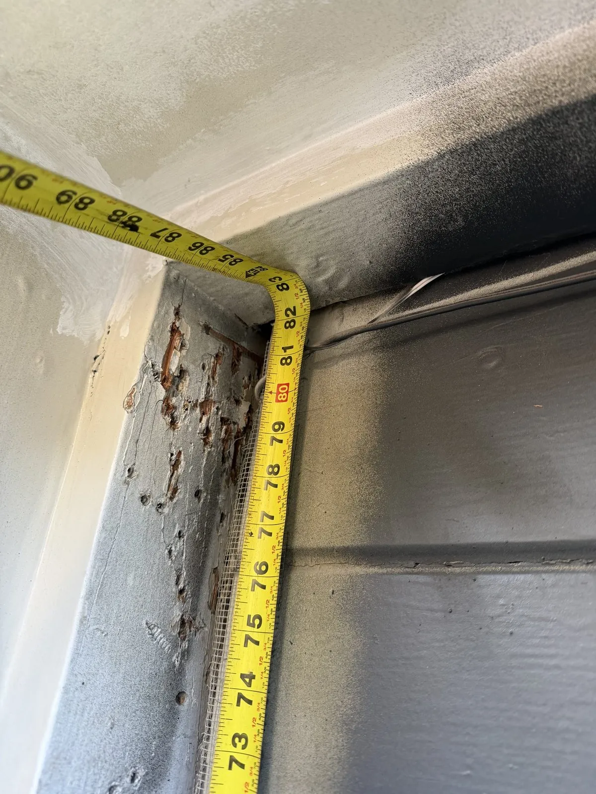 Measuring a garage door opening before ordering a replacement